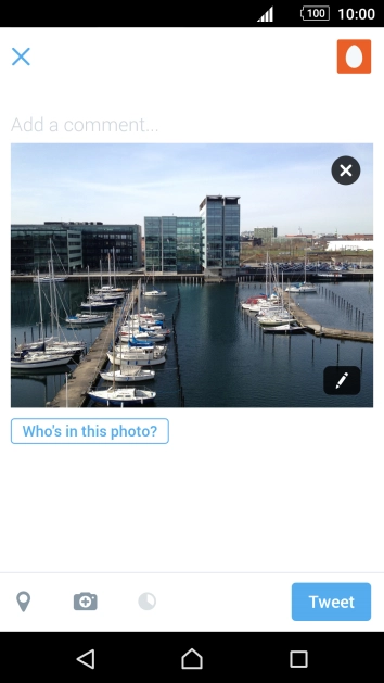 Press the text input field.