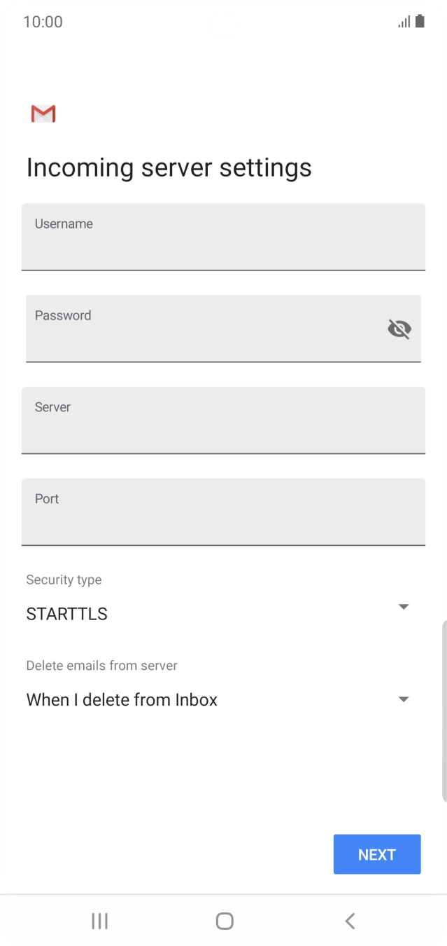 Press the field below 