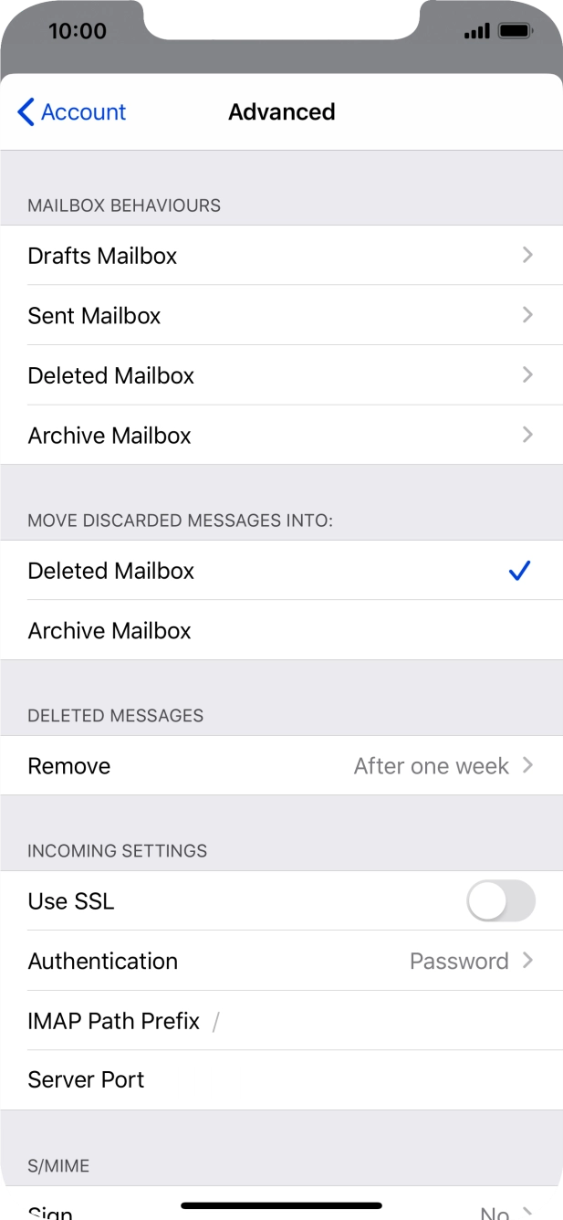 Press the indicator next to 