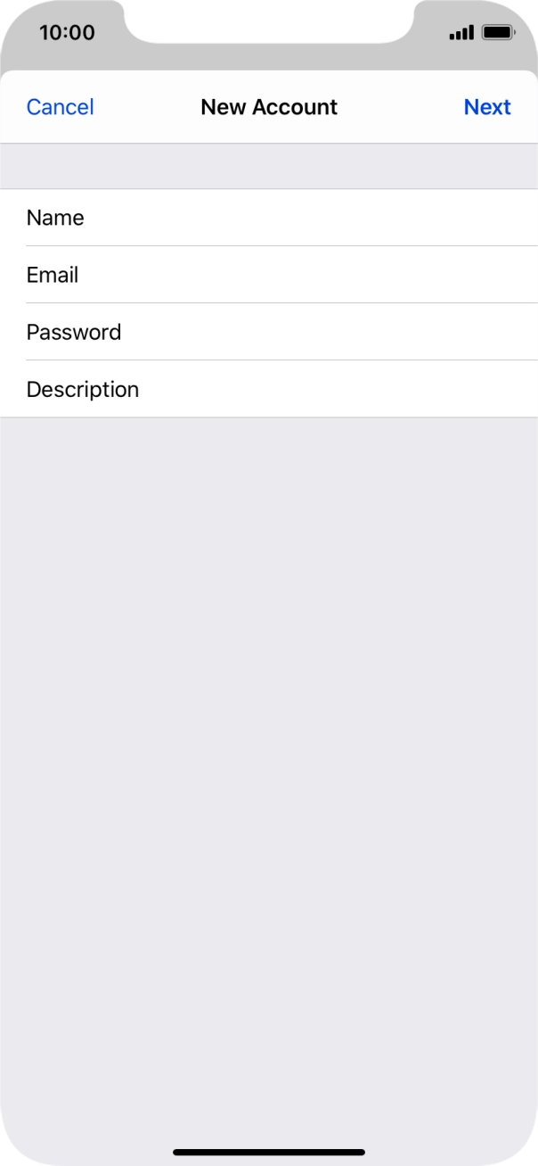 Press Description and key in the required name.