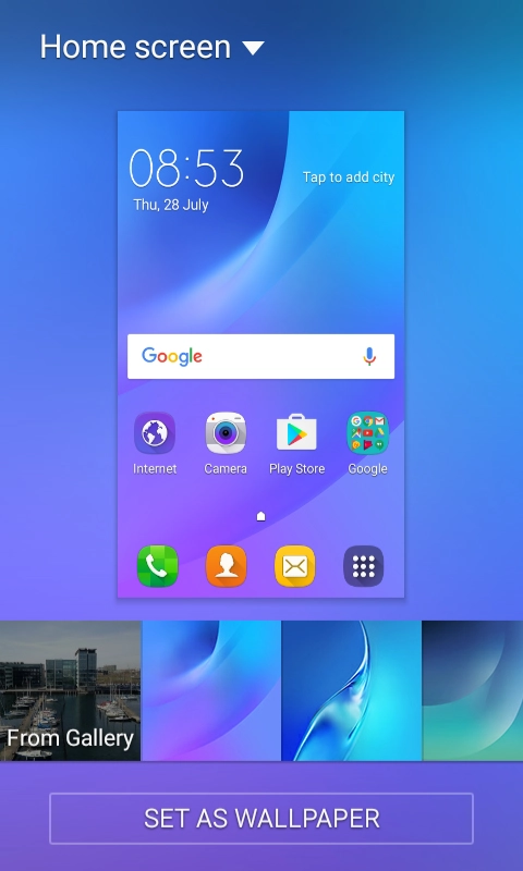 Press From Gallery and go to the required folder.