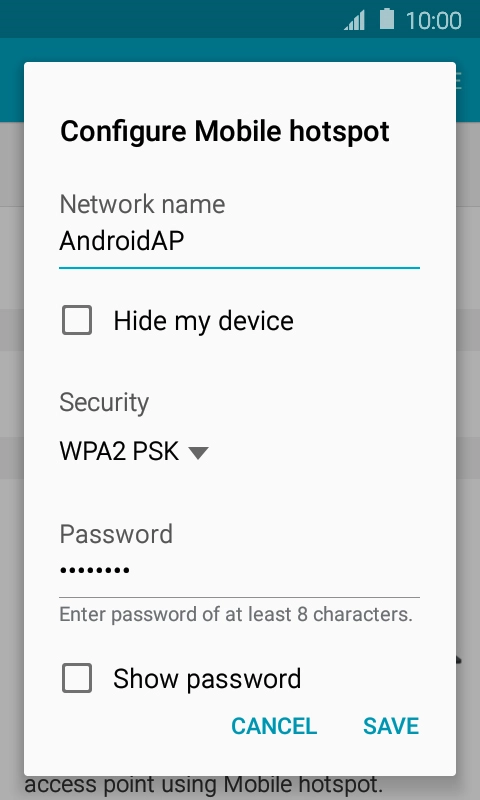 Press the field below 