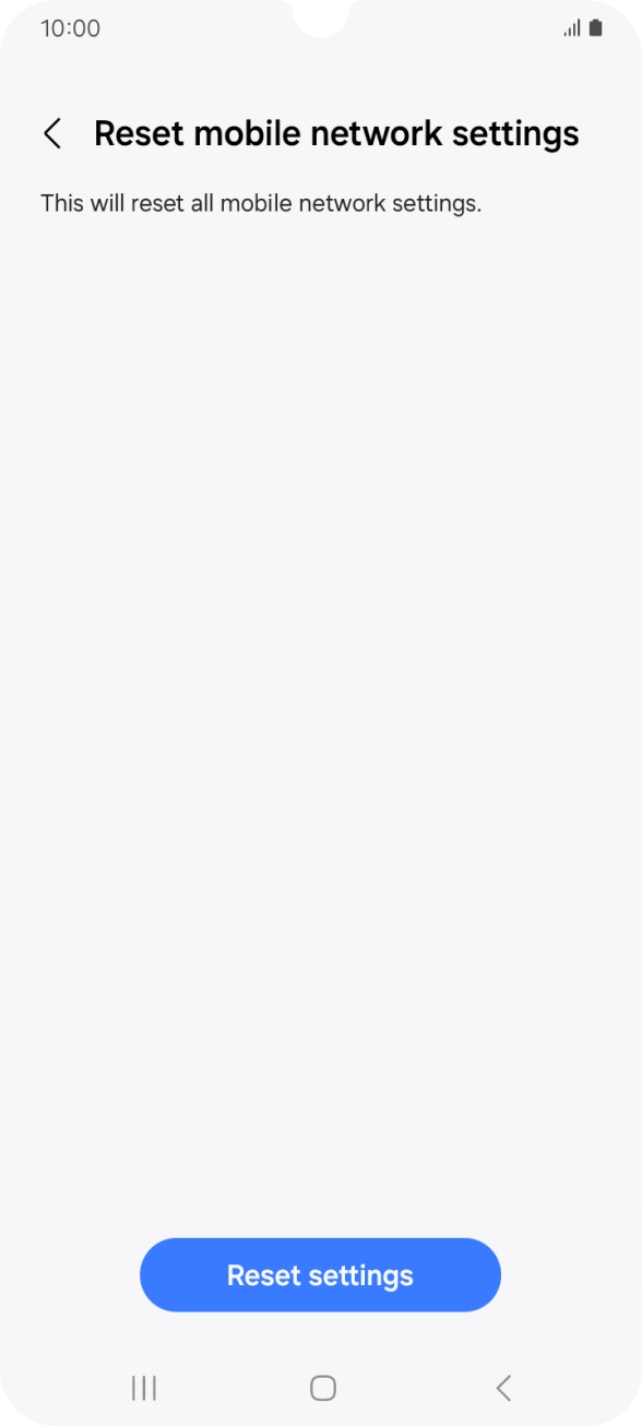 Press Reset settings.
