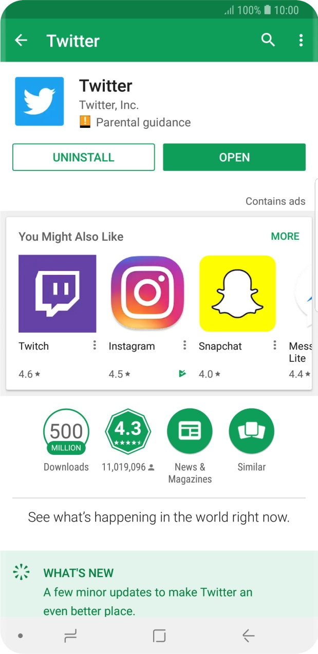Press the Home key to return to the home screen.