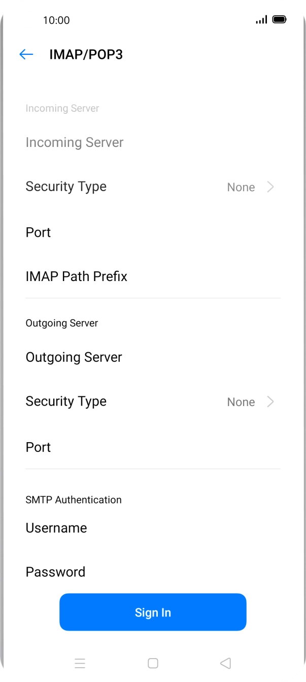 Press Port and key in 465.
