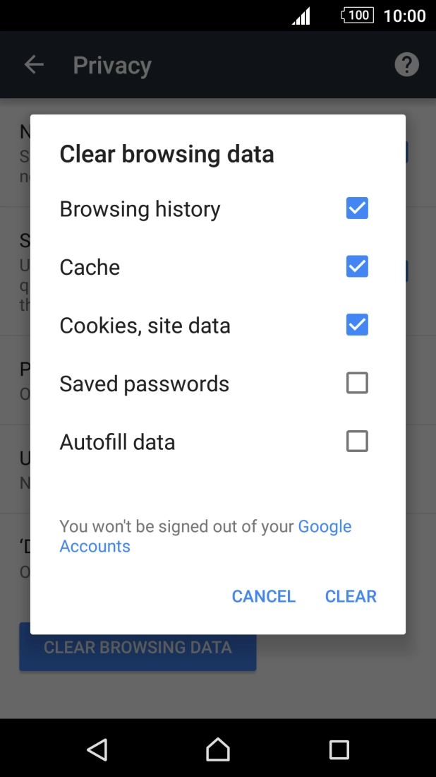 Press CLEAR. Press CLEAR.