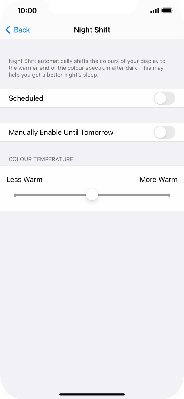 Press the indicator next to 