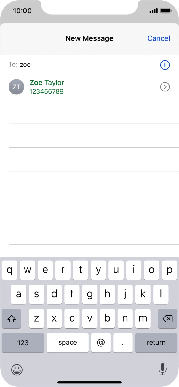 Press the required contact.