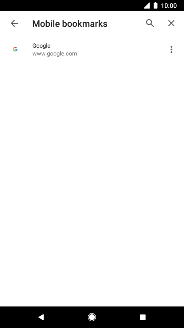 Press the required bookmark.