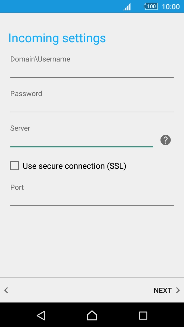 Press Use secure connection (SSL) to turn the function on or off.