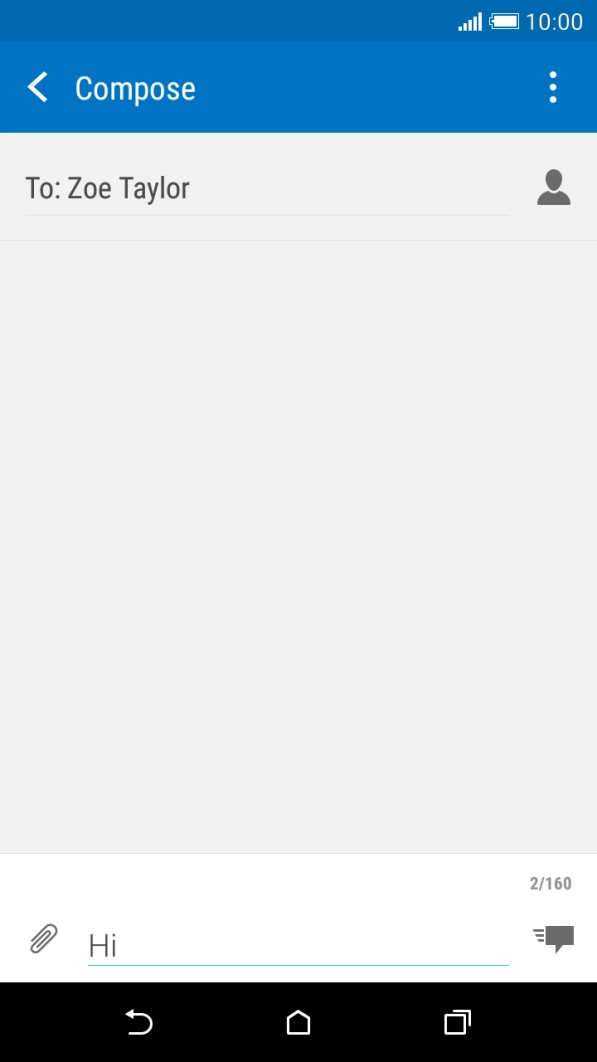 Press the send icon.