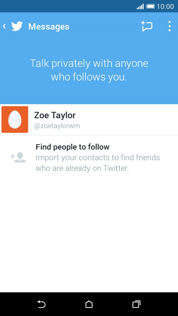 Press the new message icon.