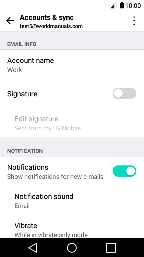 Press the menu icon.