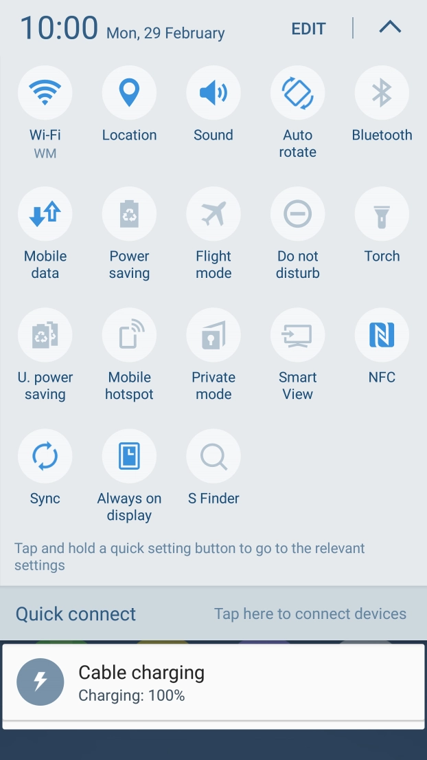 Press Mobile data to turn the function on or off.