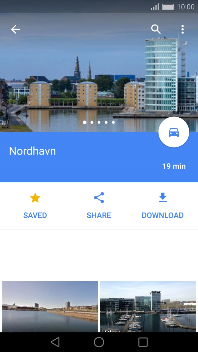 Press the travel information icon.