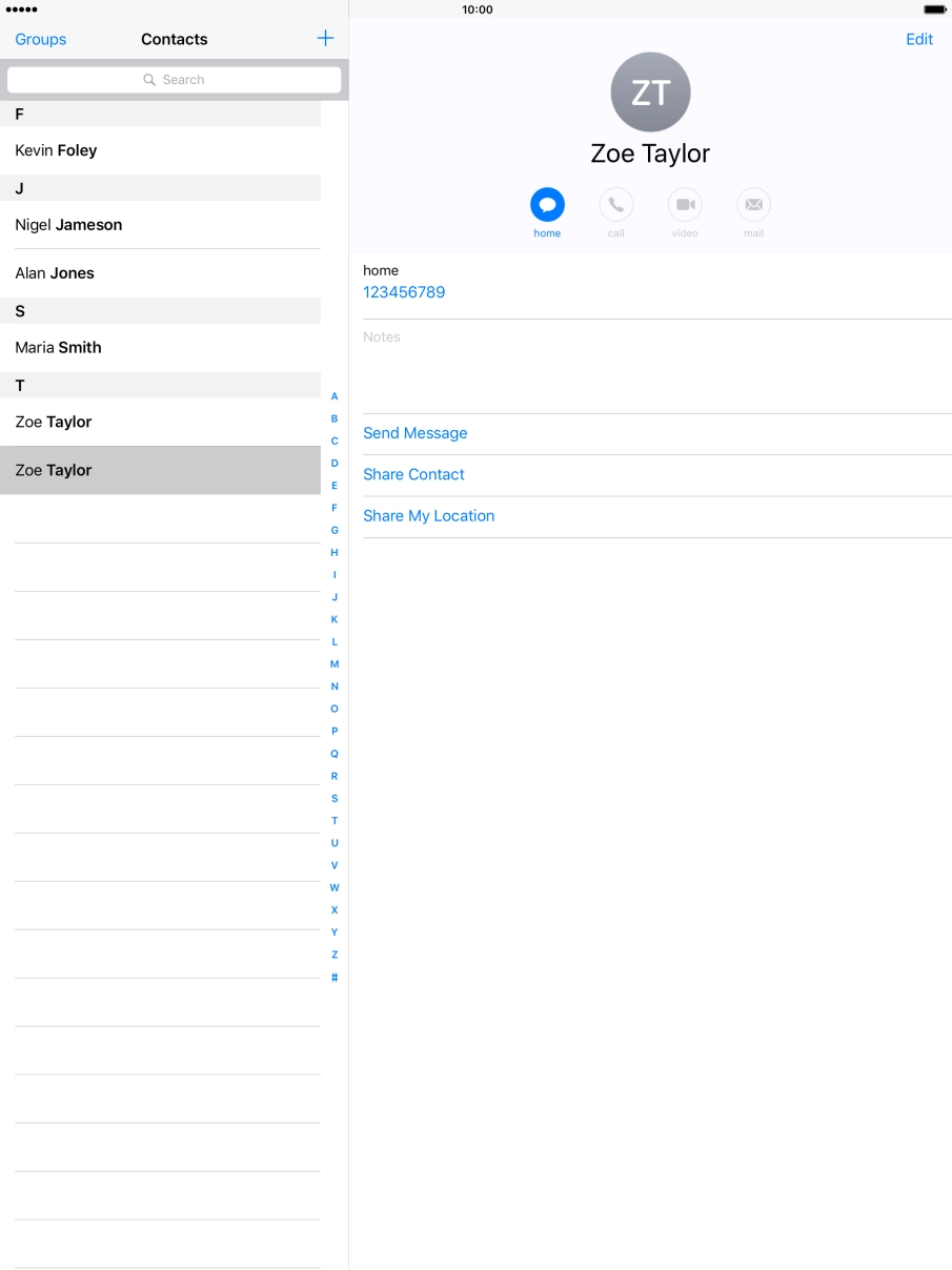 Press the Home key to return to the home screen.