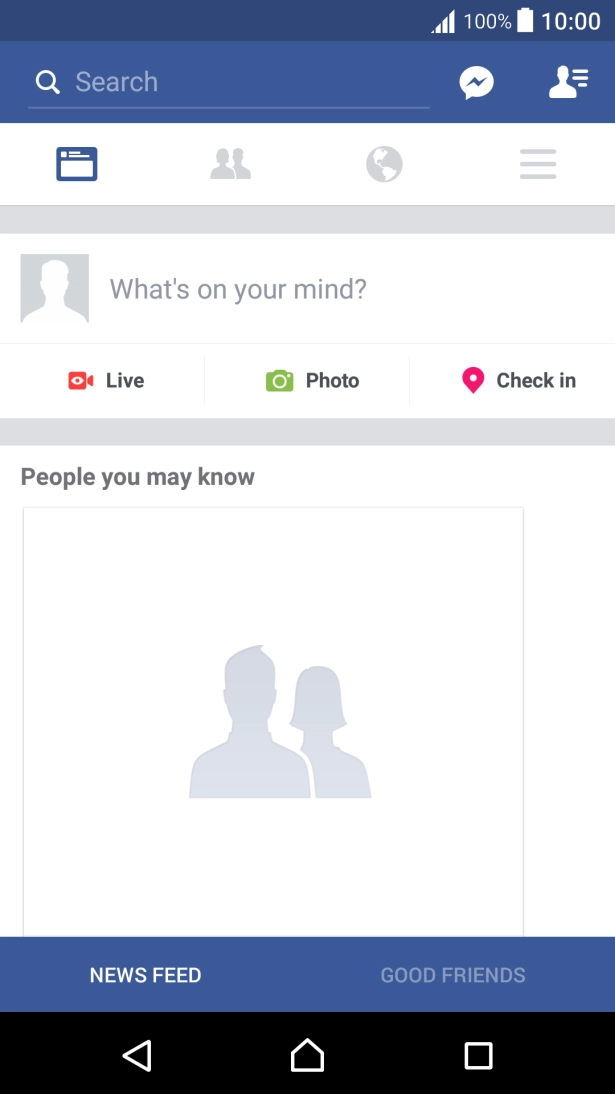 Press the text input field.