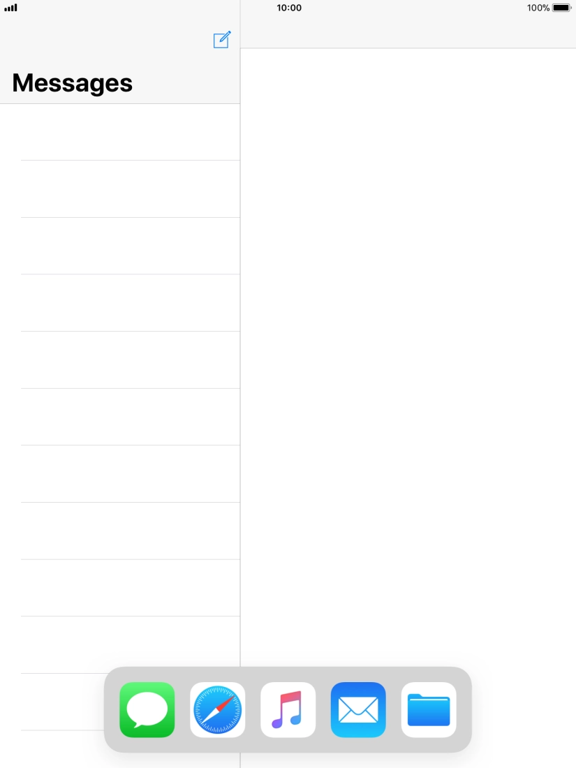 Slide your finger downwards on Dock to minimise it. Slide your finger downwards on Dock to minimise it.