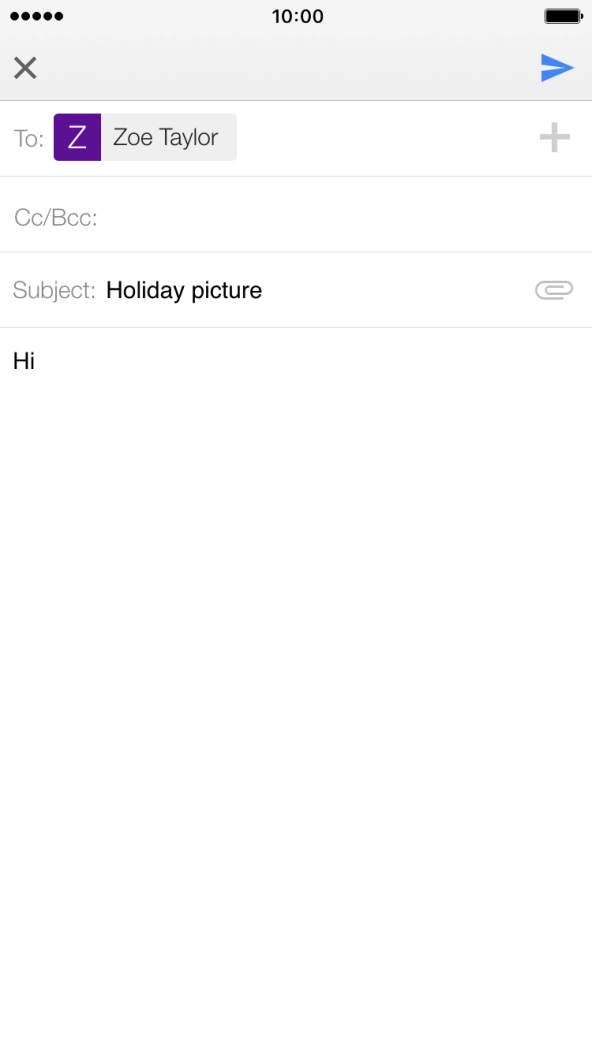 Press the send icon. Press the send icon.
