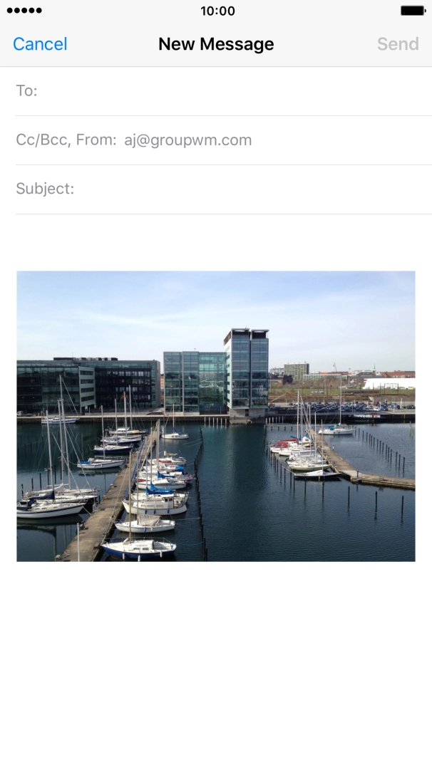 Press To and key in the first letters of the recipient's name.