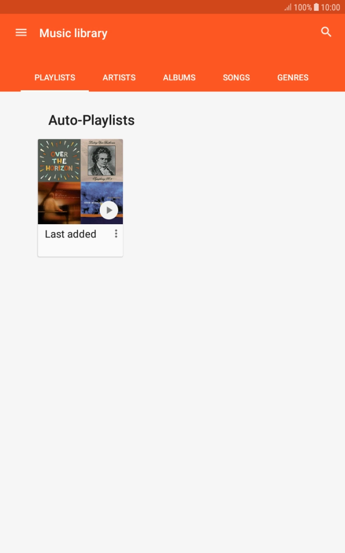 Press the required category.