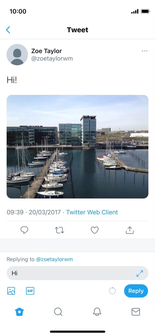 Write the required reply and press Reply.