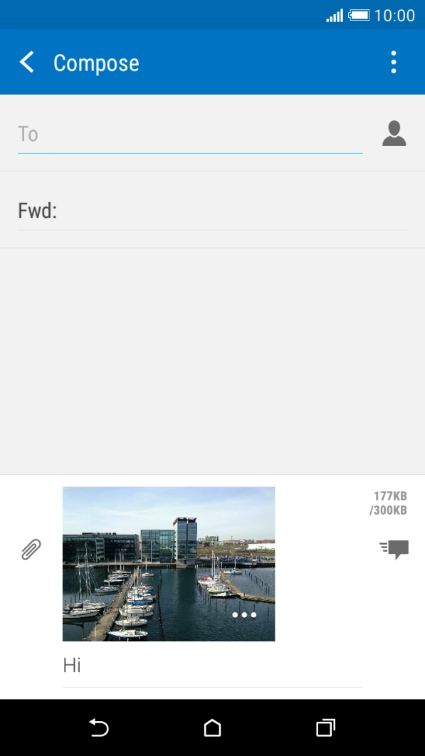 Press To and key in the first letters of the recipient's name.