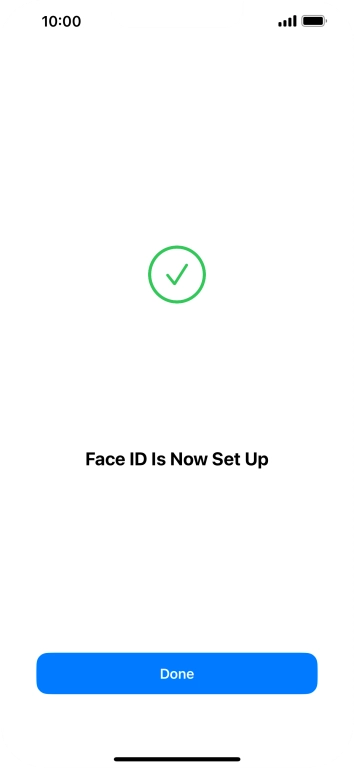 Press Done. If you haven't previously selected a phone lock code, key in a code of your own choice twice.