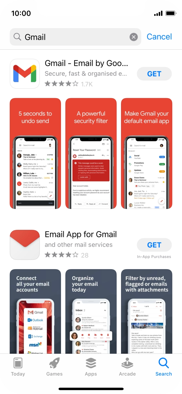 Press Gmail. Press Gmail.