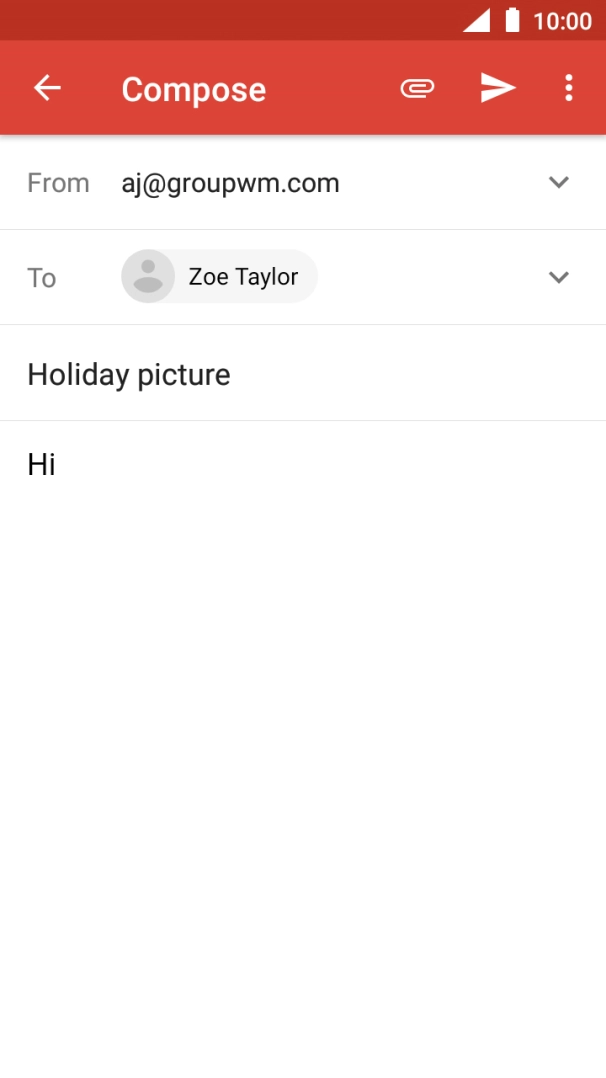 Press the attachment icon.