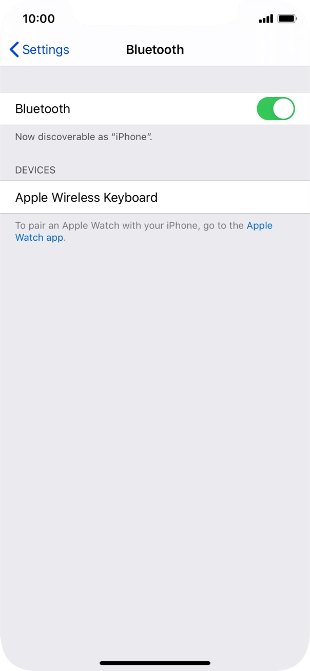 Press the required Bluetooth device and follow the instructions on the screen to pair the device with your phone.