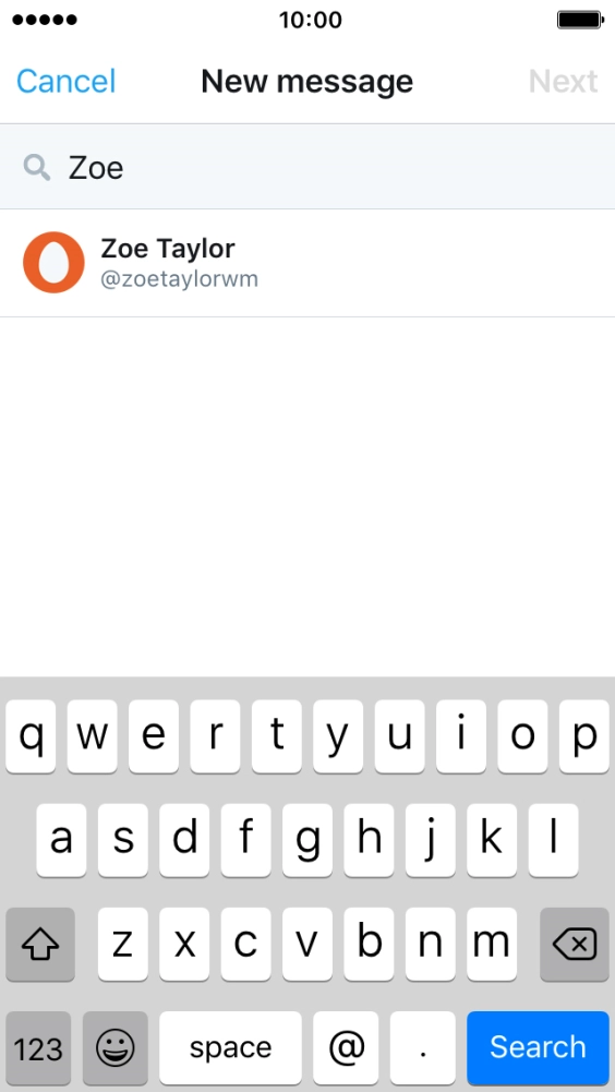 Press the required contact.