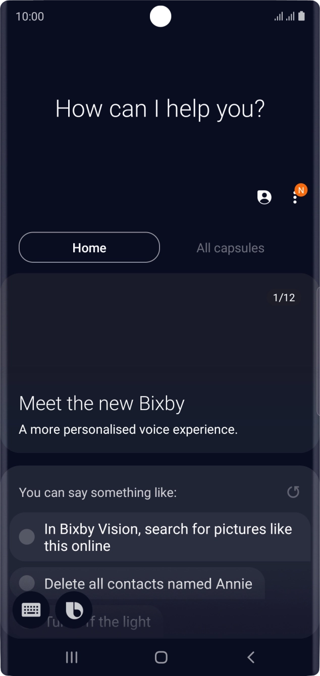 Press the Home key to return to the home screen.