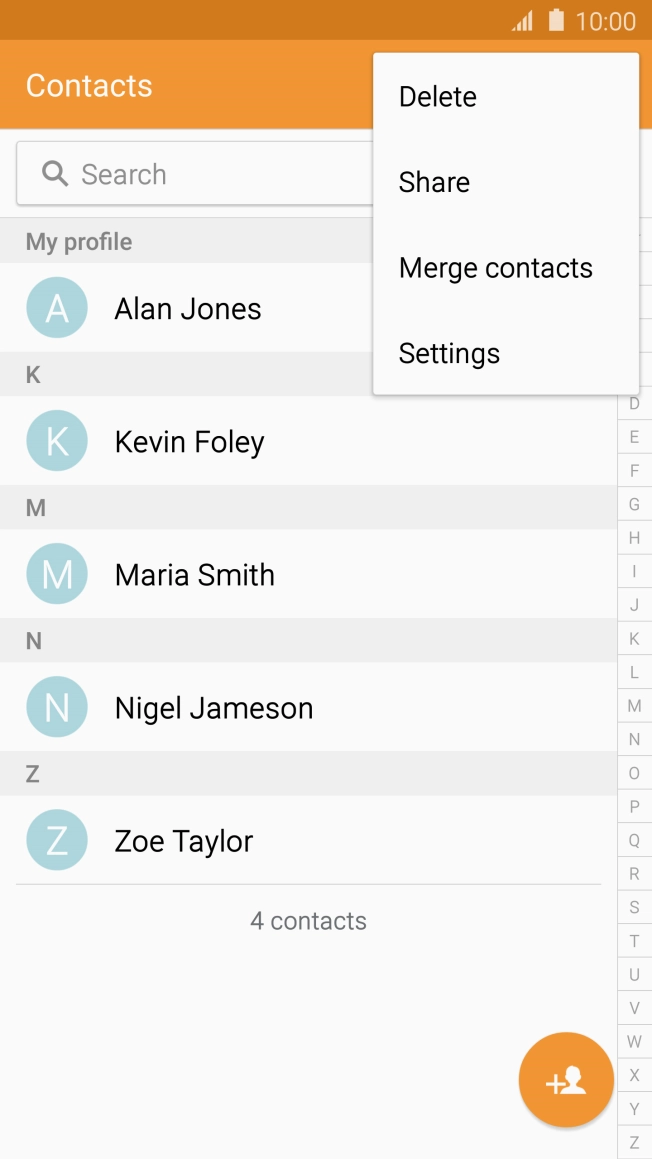 Press Merge contacts.