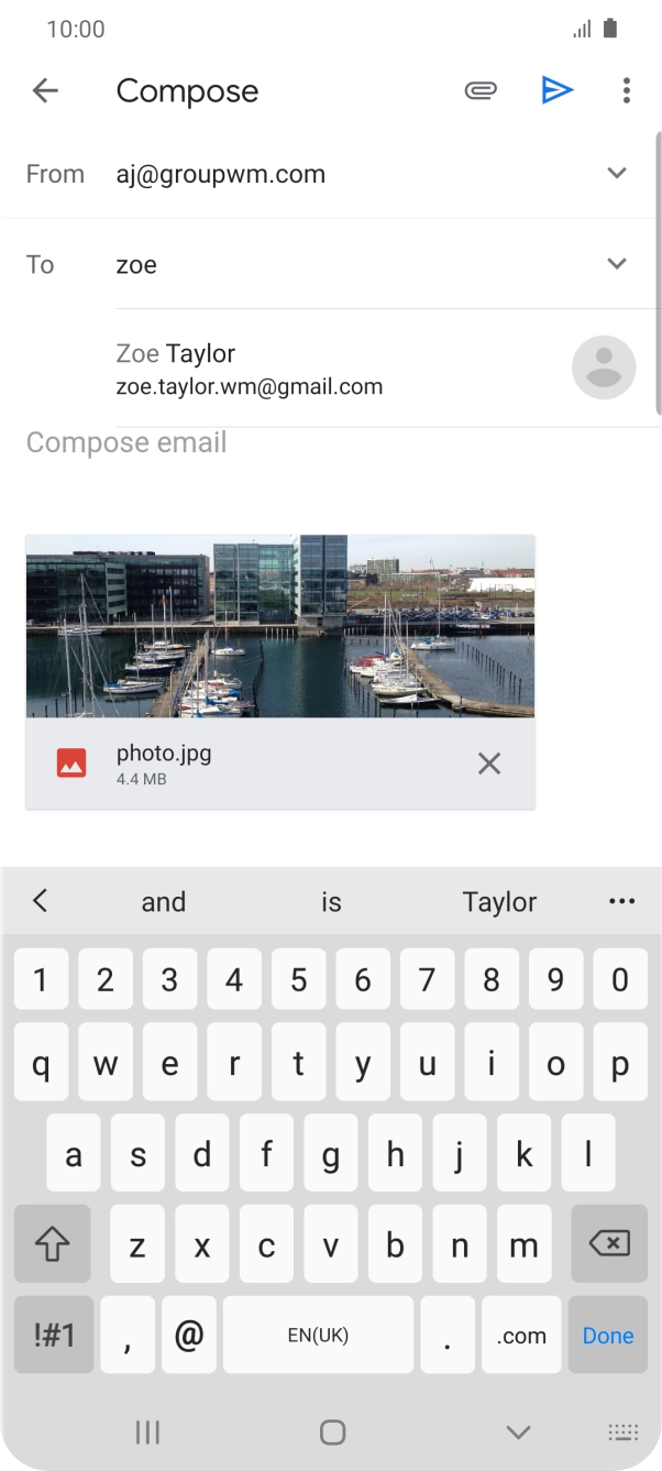 Press the required contact.