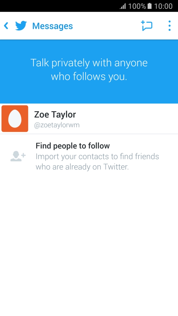 Press the new message icon.