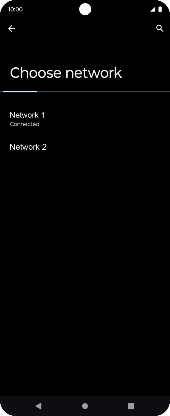 Press the required network. Press the required network.