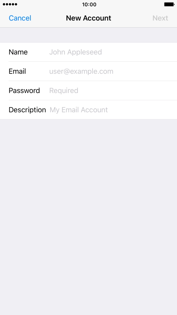 Press Name and key in the required sender name.