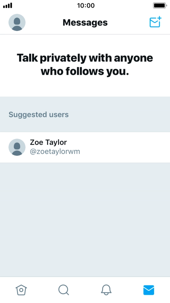 Press the new message icon.