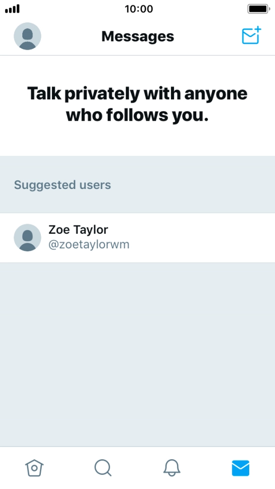 Press the new message icon.