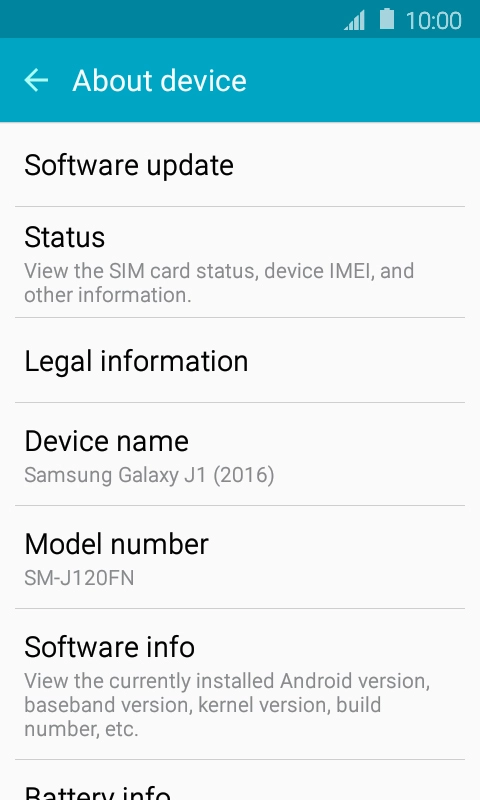 Press Software update.