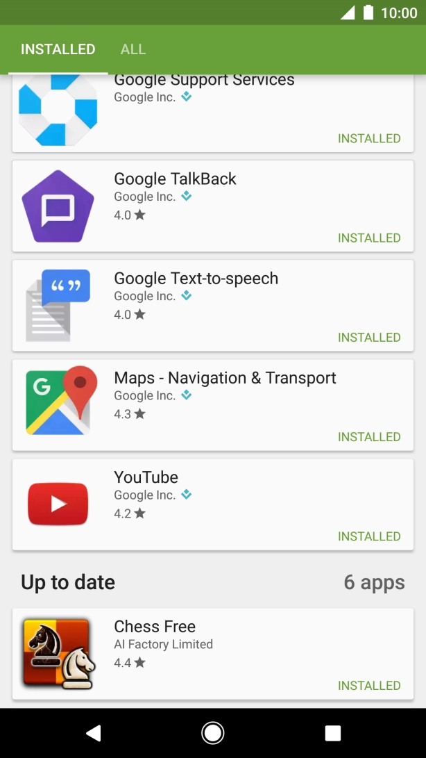 Press the required app.