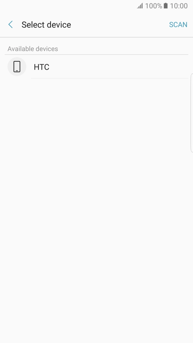Press the required Bluetooth device and wait while the file is transferred. Press the required Bluetooth device and wait while the file is transferred.