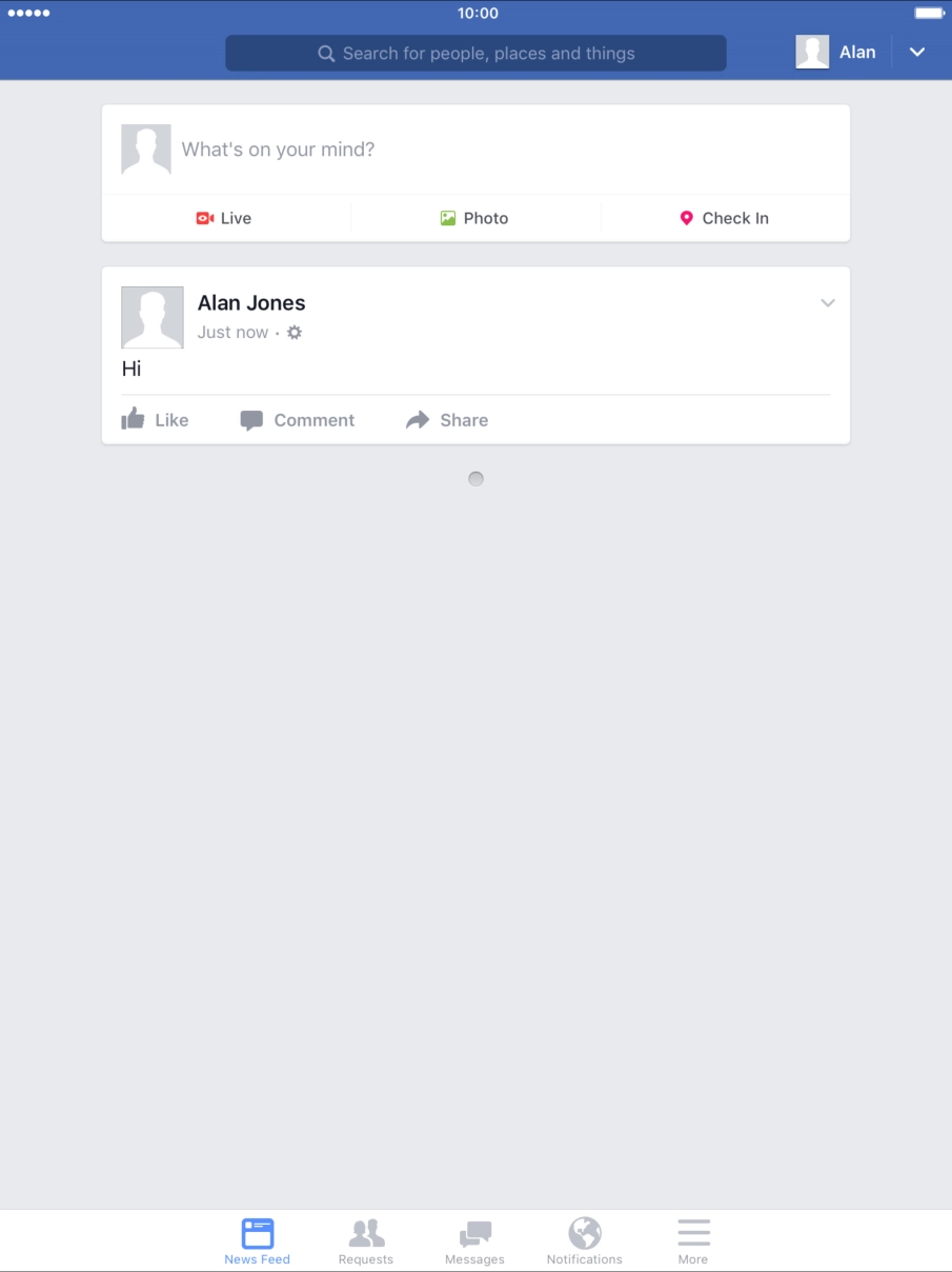 Press the text input field.