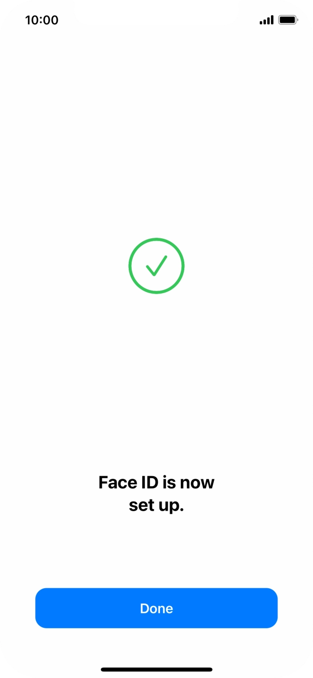 Press Done. If you haven't previously selected a phone lock code, key in a code of your own choice twice.
