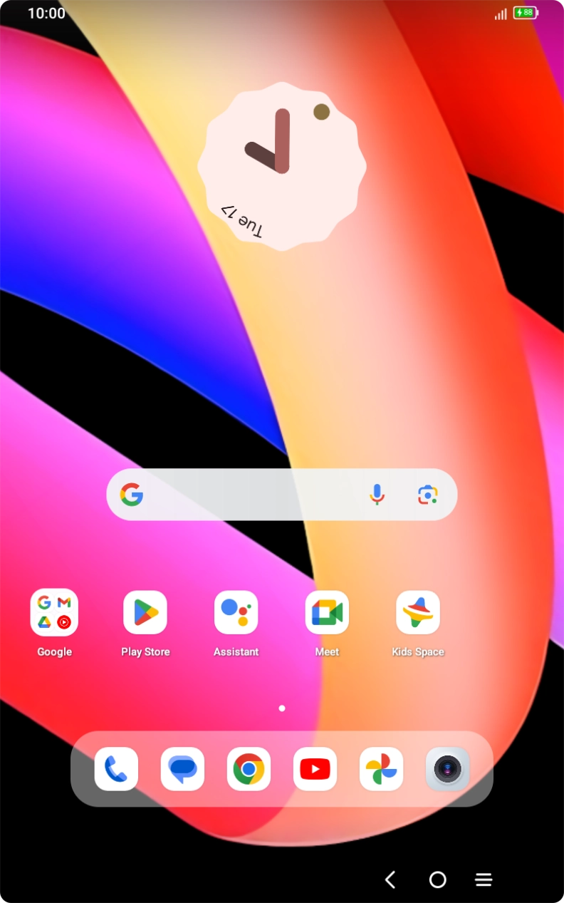 When the battery charging icon is displayed, the battery is charging.