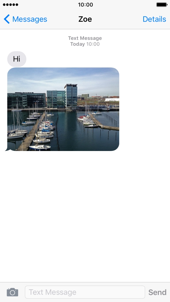 Press the required picture message to see the contents attached.