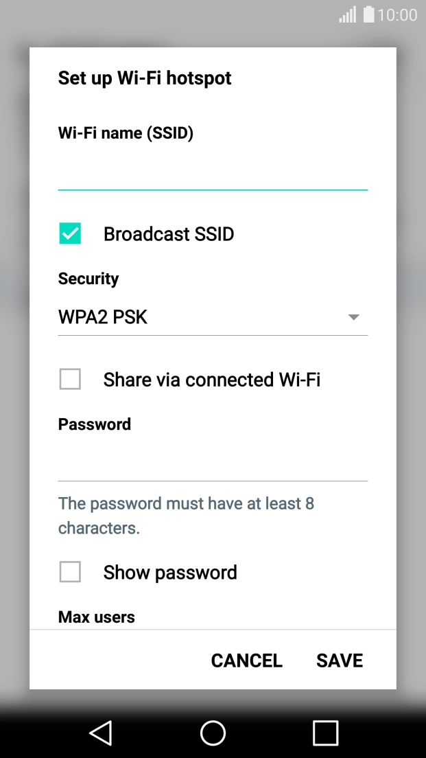 Press the field below 
