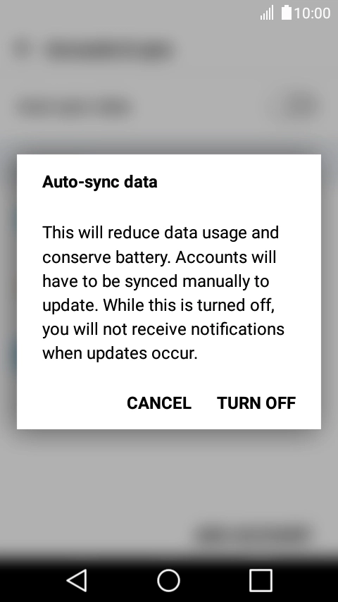 If you turn off the function, press TURN OFF.