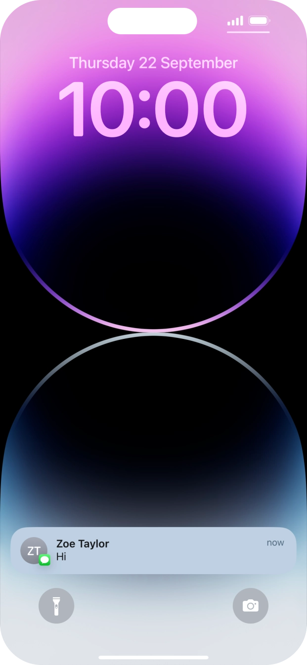 Press the required notification and follow the instructions on the screen to use the selected function.